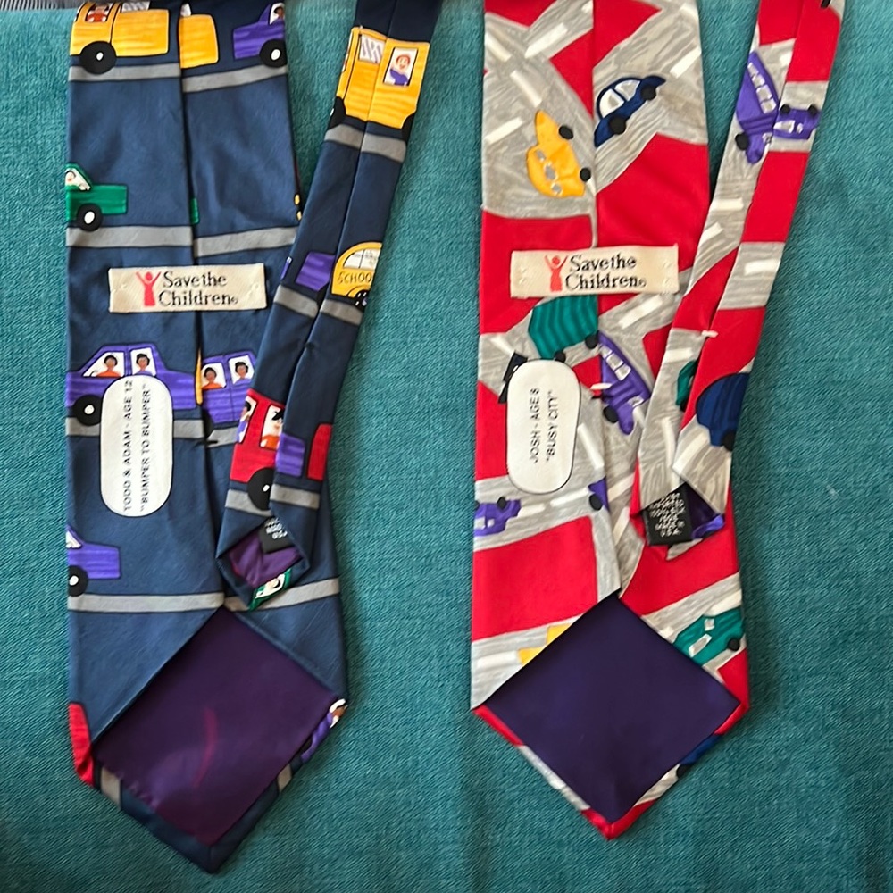 “Save The Children” SILK TIES set of 2